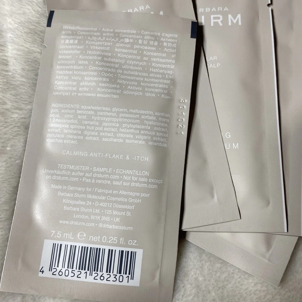 5 sample sachets Dr Barbara Sturm balancing leave in scalp serum - Picture 2 of 5